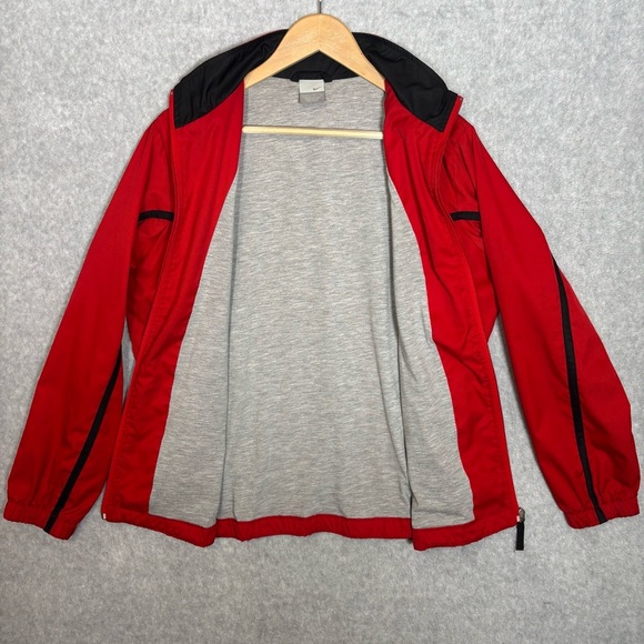 Nike Vintage Windbreaker Jacket-Red-Men Size Large (12-14) - Picture 6 of 8
